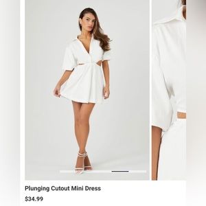 Brand new Plunging Cutout Mini Dress